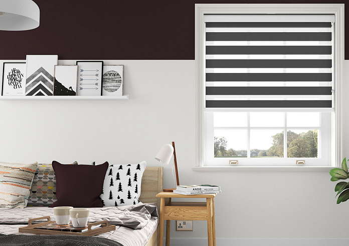 Nightshade, Blue Grey Grain - Twist&Fit Day and Night Blind - Image 3